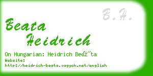 beata heidrich business card